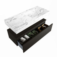 Mondiaz Alan Dlux badmeubel 110cm Urban - Cloud wastafel Glace rechts - met 1 kraangat