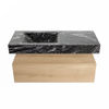 Mondiaz Alan Dlux badmeubel 110cm Washed Oak - Cloud wastafel Lava links - met 1 kraangat