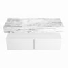 Mondiaz Alan Dlux badmeubel 120cm Talc - Cloud wastafel Glace midden - met 1 kraangat