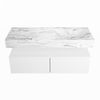 Mondiaz Alan Dlux badmeubel 120cm Talc - Cloud wastafel Glace rechts - zonder kraangat