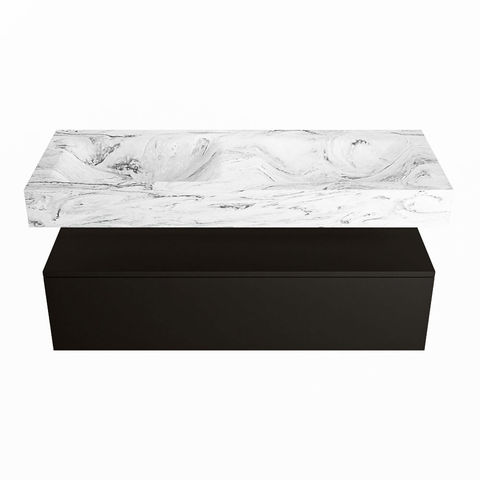 Mondiaz Alan Dlux badmeubel 120cm Urban - Cloud wastafel Glace dubbel - met 2 kraangaten