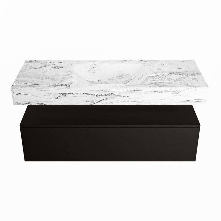 Mondiaz Alan Dlux badmeubel 120cm Urban - Cloud wastafel Glace midden - met 1 kraangat