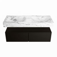 Mondiaz Alan Dlux badmeubel 120cm Urban - Cloud wastafel Glace dubbel - met 2 kraangaten
