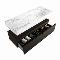Mondiaz Alan Dlux badmeubel 120cm Urban - Cloud wastafel Glace rechts - zonder kraangat