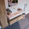 Mondiaz Alan Dlux badmeubel 120cm Washed Oak - Cloud wastafel Ostra midden - zonder kraangat