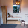Mondiaz Alan Dlux badmeubel 120cm Washed Oak - Cloud wastafel Frappe rechts - zonder kraangat