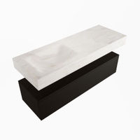 Mondiaz Alan Dlux badmeubel 130cm Urban - Cloud wastafel Ostra links - met 1 kraangat