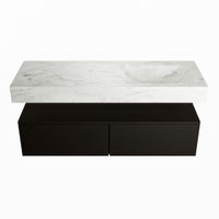 Mondiaz Alan Dlux badmeubel 130cm Urban - Cloud wastafel Opalo rechts - met 1 kraangat