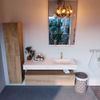 Mondiaz Alan Dlux badmeubel 130cm Washed Oak - Cloud wastafel Ostra rechts - met 1 kraangat