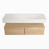 Mondiaz Alan Dlux badmeubel 130cm Washed Oak - Cloud wastafel Ostra rechts - met 1 kraangat