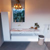 Mondiaz Alan Dlux badmeubel 150cm Talc - Cloud wastafel Glace links - zonder kraangat