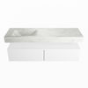 Mondiaz Alan Dlux badmeubel 150cm Talc - Cloud wastafel Opalo links - zonder kraangat