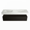 Mondiaz Alan Dlux badmeubel 150cm Urban - Cloud wastafel Opalo dubbel - zonder kraangat