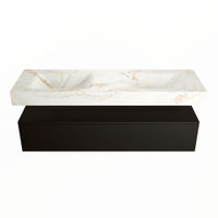 Mondiaz Alan Dlux badmeubel 150cm Urban - Cloud wastafel Frappe dubbel - met 2 kraangaten