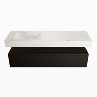 Mondiaz Alan Dlux badmeubel 150cm Urban - Cloud wastafel Ostra links - met 1 kraangat