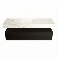 Mondiaz Alan Dlux badmeubel 150cm Urban - Cloud wastafel Frappe midden - zonder kraangat