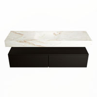 Mondiaz Alan Dlux badmeubel 150cm Urban - Cloud wastafel Frappe midden - zonder kraangat
