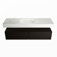 Mondiaz Alan Dlux badmeubel 150cm Urban - Cloud wastafel Opalo midden - zonder kraangat