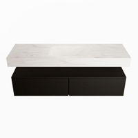 Mondiaz Alan Dlux badmeubel 150cm Urban - Cloud wastafel Ostra midden - zonder kraangat