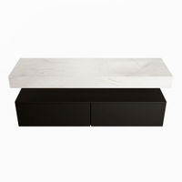 Mondiaz Alan Dlux badmeubel 150cm Urban - Cloud wastafel Ostra rechts - zonder kraangat