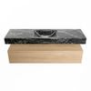 Mondiaz Alan Dlux badmeubel 150cm Washed Oak - Cloud wastafel Lava midden - met 1 kraangat