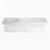 Mondiaz Alan Dlux badmeubel 200cm Talc - Cloud wastafel Ostra links - zonder kraangat