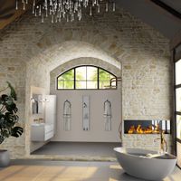 Mondiaz Aivy 120cm badmeubel Talc, wastafel Talc solid surface dubbel zonder kraangat