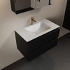 Mondiaz Aivy 80cm badmeubel Urban, wastafel Talc solid surface midden 1 kraangat met spiegelkast