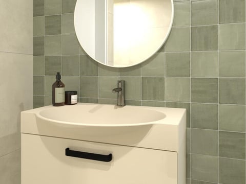 Sottocer Sense wandtegel 13x13cm - Army