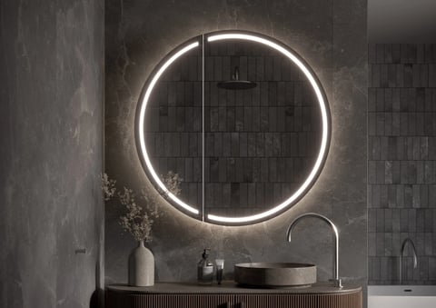 Martens & Meijer Saalbach spiegelkast 45x90cm - 2 deuren - LED verlichting rondom 