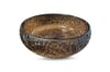 Luca Sanitair Luca Vetro opzetwastafel rond 38,5x38,5x16cm - transparant glas - chestnut