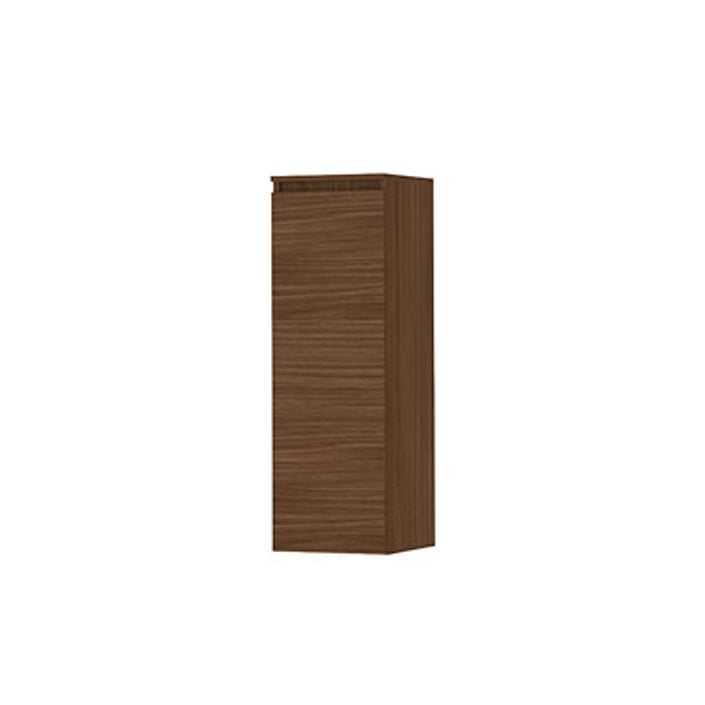 Ink half hoge kast 106x35cm - houten keerlijst - 1 deur - links/rechts - front vlak - warm walnoot