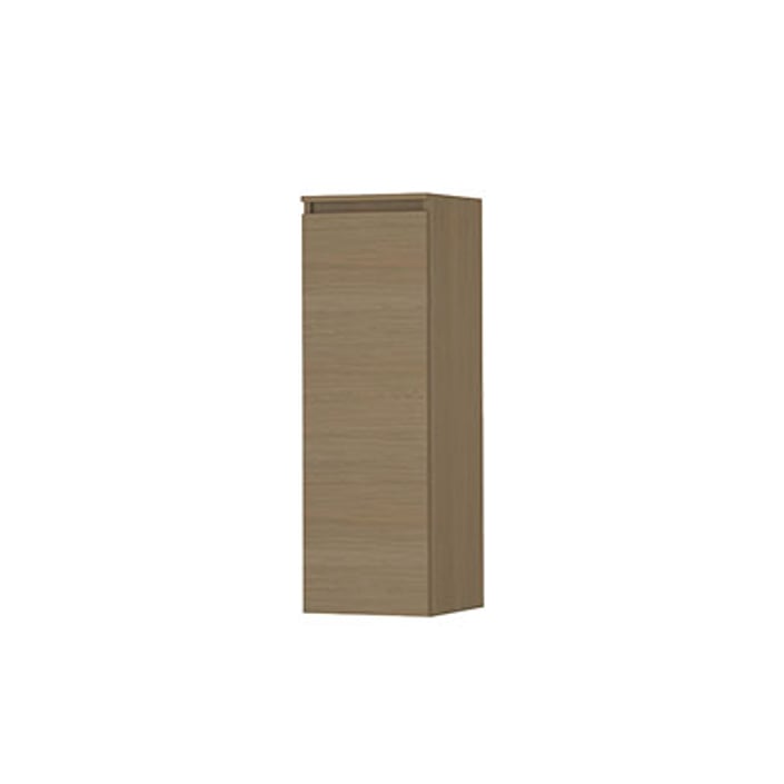Ink half hoge kast 106x35cm - houten keerlijst - 1 deur - links/rechts - front vlak - olijf eiken