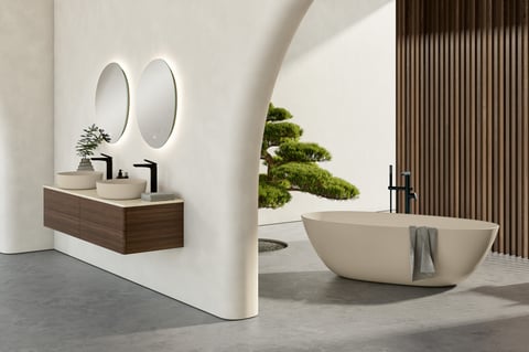 Villeroy & Boch Antao vrijstaand bad 170x75cm quaryl - almond
