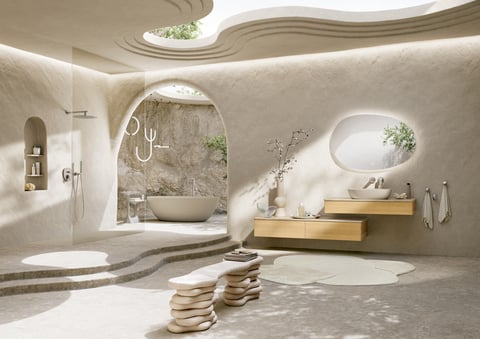 Villeroy & Boch Antao vrijstaand bad 170x75cm quaryl - almond