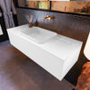 Mondiaz Erin badmeubel 120cm Talc - Ridge wastafel Talc Midden - zonder kraangat