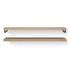 LoooX Wooden Base Shelf Duo wastafelblad 200cm massief eiken - old grey