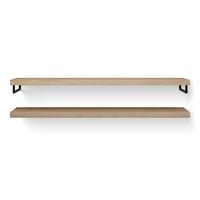 LoooX Wooden Base Shelf Duo wastafelblad 200cm massief eiken - old grey