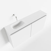 Mondiaz Ture fonteinmeubel 100cm Talc - Eden wastafel Talc links - zonder kraangat