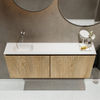 Mondiaz Ture fonteinmeubel 120cm Washed Oak - Eden wastafel Talc links - zonder kraangat