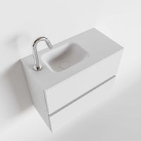 Mondiaz Ada fonteinmeubel 60cm Talc - Lex wastafel Talc links - met 1 kraangat