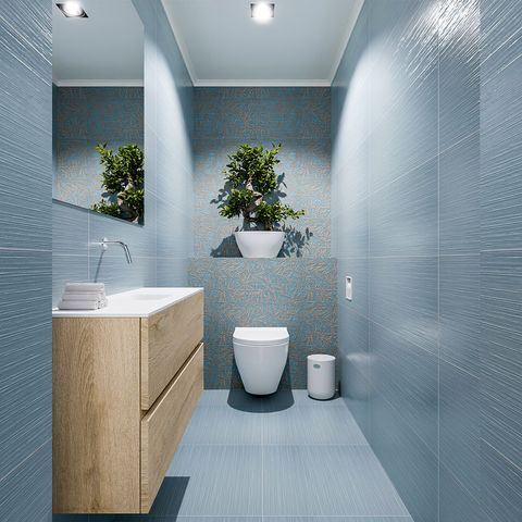 Mondiaz Ada fonteinmeubel 100cm Washed Oak - Lex wastafel Talc midden - zonder kraangat