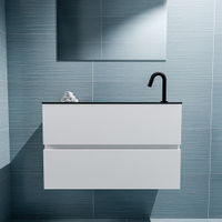 Mondiaz Ada fonteinmeubel 80cm Talc - Lex wastafel Urban rechts - met 1 kraangat