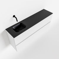 Mondiaz Ada fonteinmeubel 120cm Talc - Lex wastafel Urban links - zonder kraangat