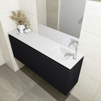Mondiaz Olan fonteinmeubel 120cm Urban - Lex wastafel Talc rechts - met 1 kraangat