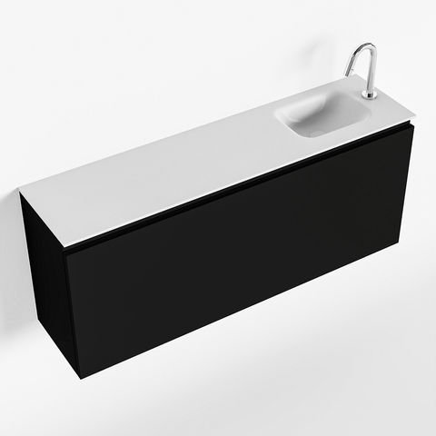 Mondiaz Olan fonteinmeubel 120cm Urban - Lex wastafel Talc rechts - met 1 kraangat