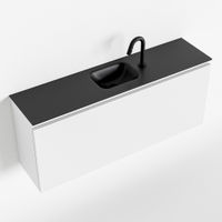 Mondiaz Olan fonteinmeubel 120cm Talc - Lex wastafel Urban midden - met 1 kraangat