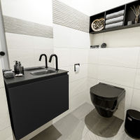 Mondiaz Olan fonteinmeubel 60cm Urban - Lex wastafel Urban rechts - met 1 kraangat