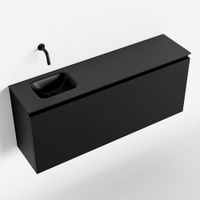 Mondiaz Olan fonteinmeubel 120cm Urban - Lex wastafel Urban links - zonder kraangat