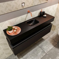 Mondiaz Andor fonteinmeubel 120cm Urban - Lex 120cm wastafel Urban midden - zonder kraangat
